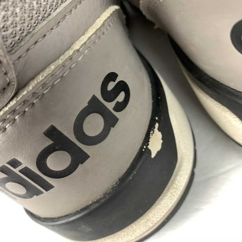 Adidas Entrap Mid Sneakers Gray &‎ Black Basketball Shoes Ortholite Men's 9 READ